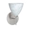 Besa Lighting Mia Mini Sconce, Carrera, Satin Nickel Finish, 1x40W Halogen 1SW-177919-SN - alternate 1